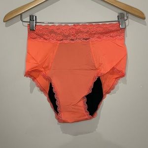 Joyja NWT Amelia period proof high waisted living coral color panties medium